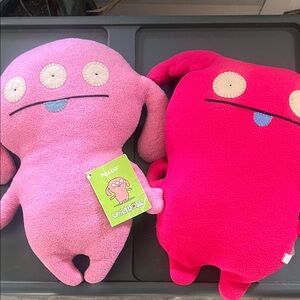 Pink and Red Plush Toy Set